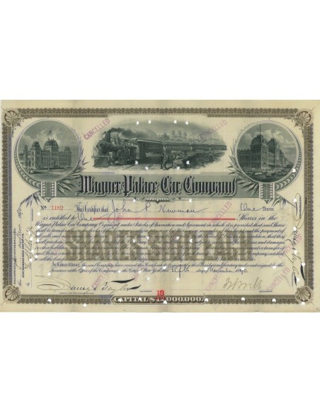 WAGNER PALACE CAR COMPANY - AZIONI 1890