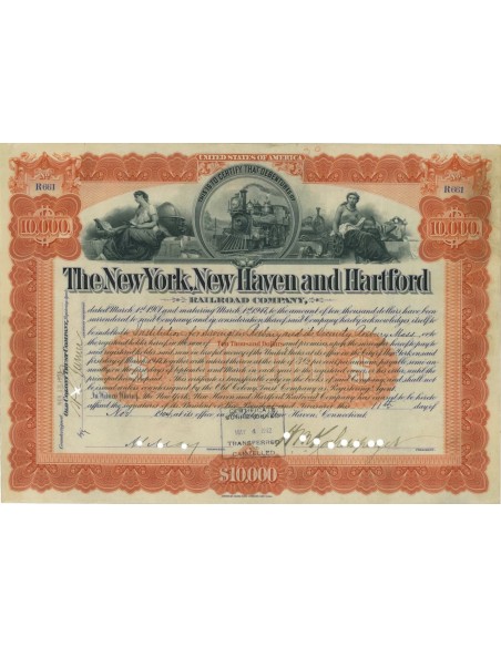 THE NEW YORK,NEW HAVEN AND HARTFORD R.C.- 10000 DOLLARI - 1904