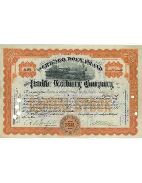 THE CHICAGO, ROCK ROCK ISLAND AND PACIFIC RAILWAY C. 50 AZIONI
