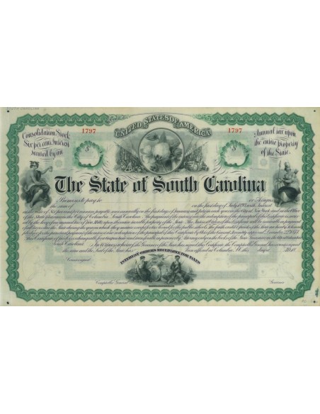 THE STATE OF SOUTH CAROLINA - OBBLIGAZIONE 1893
