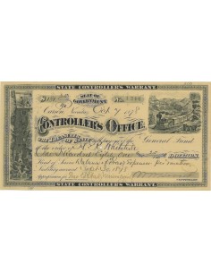 STATE CONTROLLERS WARRANT NEVADA - 1878
