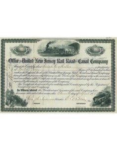 UNITED NEW JERSEY RAIL ROAD AND CANAL COMPANY - 44 AZIONI 1878