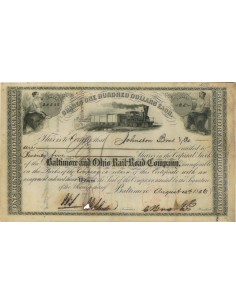 BALTIMORE AND OHIO RAIL ROAD COMPANY - 25 AZIONI - 1856