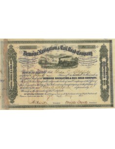DEMOINE NAVIGATION AND RAIL ROAD COMPANY - 20 AZIONI - 1855