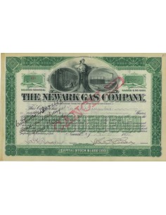 THE NEWARK GAS COMPANY - 100 AZIONI - 1896