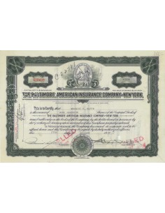 THE BALTIMORE AMERICAN INSURANCE COMP. OF NEW YORK - 100 AZIONI 1937