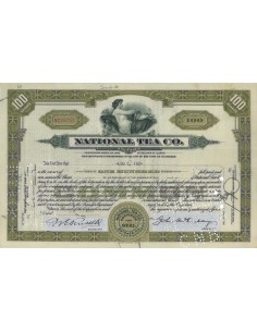NATIONAL TEA CO. 100 AZIONI - 1941
