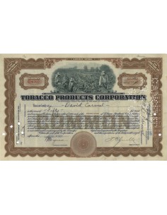 TOBACCO PRODUCTS CORPORATION - 50 AZIONI - 1927