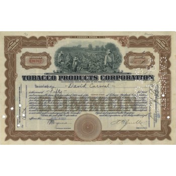TOBACCO PRODUCTS CORPORATION - 50 AZIONI - 1927