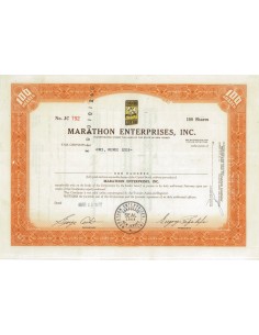 MARATHON ENTERPRISES, INC. 100 AZIONI - 1970