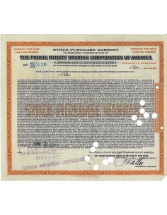 THE PUBLIC UTILITY HOLDING CORPORATION OF AMERICA - 10 AZIONI - 1935