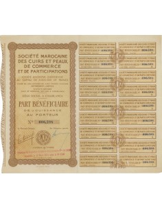 SOC. MAROCAINE DES CUIRS ET PEAUX DE COMM. ET DE PART. AZIONE 1952