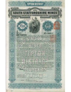 SOUTHE STAFFORDSHIRE MINES 100 STERLIN - 1892