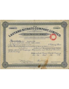 LAUTARO NITRATE COMPANY LIMITED 50 AZIONI -1937