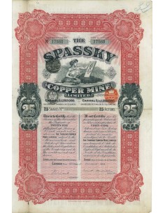 SPASSKY COPPER MINE LIMITED - 25 AZIONI - 1913