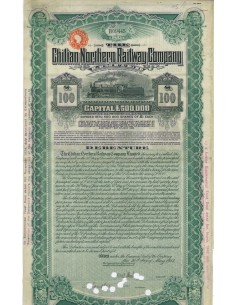 CHILIAN NORTHERN RAILWAY COMPANY - 100 STERLINE - 1913