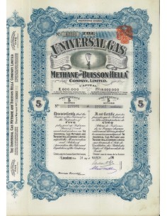 THE UNIVERSAL GAS METHANE AND BUISSON HELLA - 5 AZIONI 1908