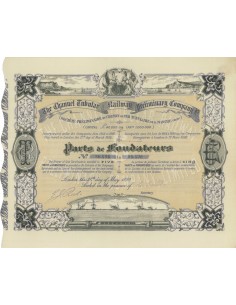 THE CHANNEL RAILWAY PRELIMINARY COMPANY - 5 AZIONI - 1892