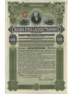 BUENOS AYRES LACROZE TRAMWAYS COMPANY 1 OBBLIG. - 1914