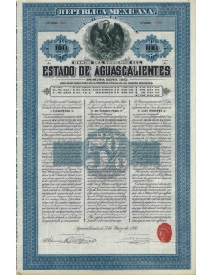 STATO DI AGUASCALINTES - 100 DOLLARI - 1910
