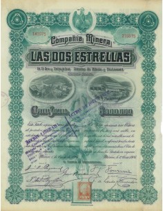 COMPANIA MINERA LAS DOS ESTRELLAS - 1 AZIONE 1906