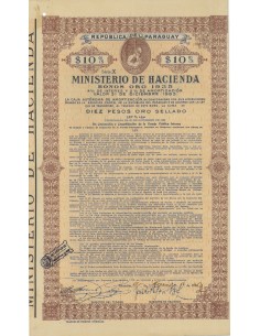 MINISTERIO DE HACIENDA - 10 DOLLARI - 1943