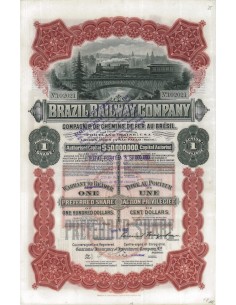 BRAZIL RAILWAY COMPANY - 1 AZIONE 1912