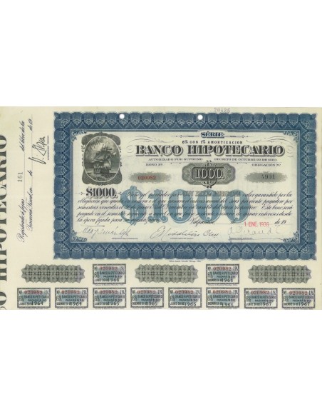 BANCO HIPOTECARIO 1000 DOLLARI - 1936