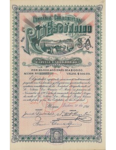 COMPANIA CARBONIFERA RIO ESCONDIDO S.A. 1 AZIONE 1910