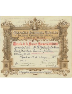 COMPANIA EDITORIAL CATOLICA - 1 AZIONE 1901