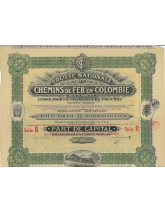 SOC. NATIONALE DE CHEMINS DE FE EN COLOMBIE - 1 AZIONE 1923