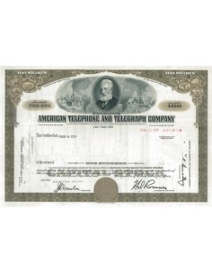 AMERICAN TELEPHONE AND TELEGRAPH COMPANY - 100 AZIONI 1969