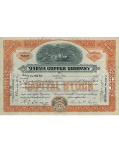 MAGMA COPPER COMPANY - 5 AZIONI - 1937