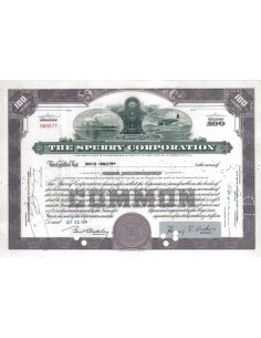 THE SPERRY CORPORATION - 100 AZIONI - 1954