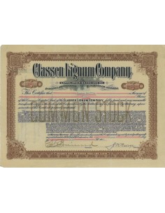 CLASSEN LIGNUM COMPANY - 5 AZIONI - 1911
