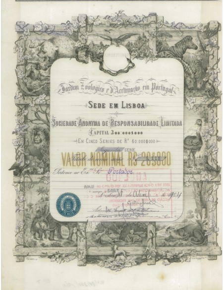 JARDIM ZOOLOGICO E D'ACCLIMACAO EM PORTUGAL - 1 AZIONE 1904