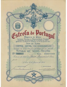 EXTRELA DE PORTUGAL EMPRESA DE PESCA - 1 AZIONE - 1923