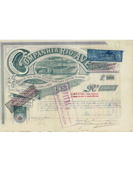 COMPANHIA RIO AVE - 1 AZIONE - 1893