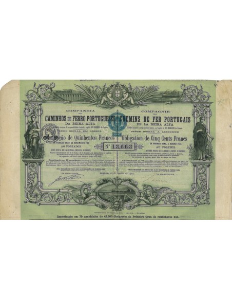 COMP. CAMINHOS DE FERRO PORTUGUEZES - 1 OBBLIG. 1907