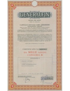 GENERALFIN - 1000 AZIONI MILANO 1965