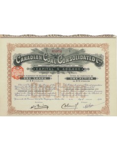 CANADIAN COAL CONSOLIDATED LTD - 1 AZIONE - 1910