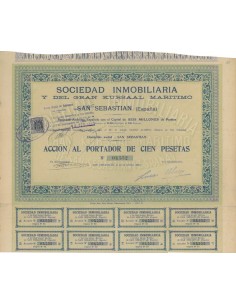 SOCIEDAD INMOBILIARIA Y DEL GRAN KURSAAL MARITIMO - AZIONE 1911