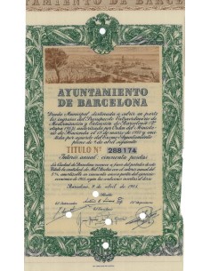 AYUNTAMIENTO DE BARCELONA - 1 OBBLIGAZIONE - 1954