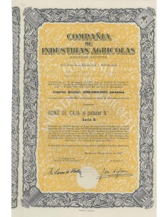 COMPANIA DE INDUSTRIAS AGRICOLAS - 1 AZIONE - 1961