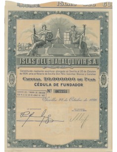 ISLAS DEL GUADALQUIVIR S.A. - 1 AZIONE DI FONDAZIONE 1926