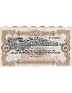 COMPANIA MINERO METALURGICA LOS GUINDOS - 1 AZIONE - 1974