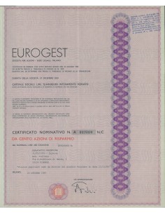 EUROGEST - 100 AZIONI DI RISPARMIO MILANO 1987
