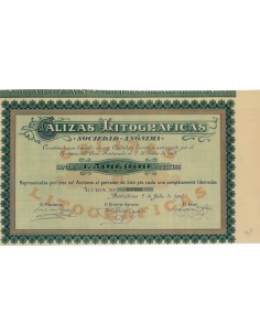 CALIZAS LITOGRAFICAS - 1 AZIONE - 1903