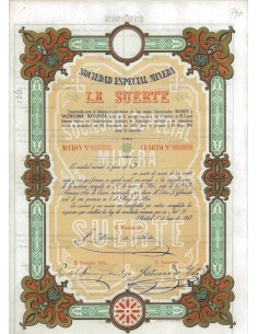 SOC. ESPECIAL MINERA LA SUERTE - AZIONE - 1863