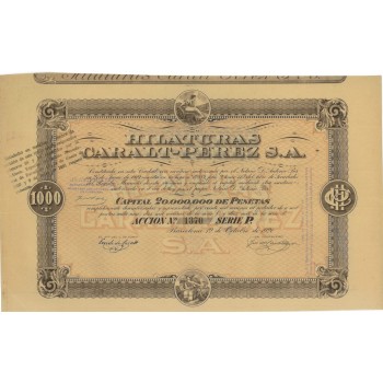 HILATURAS CARALT-PEREZ S.A. - 1 AZIONE 1920